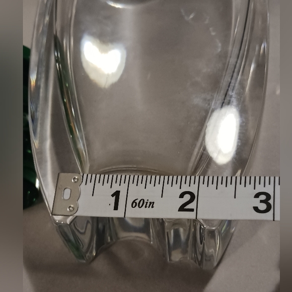 Baccarat Clear and Dark Green Glass Vase - Picture 14 of 16